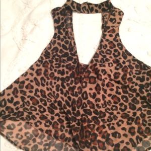 SOLD❗️NWT Show Me Your Mumu Casey Collar Top 🐆